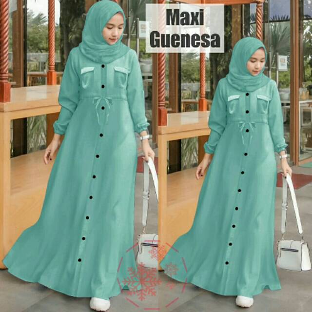 MORENA MAXI Gamis Katun Bordir HQ