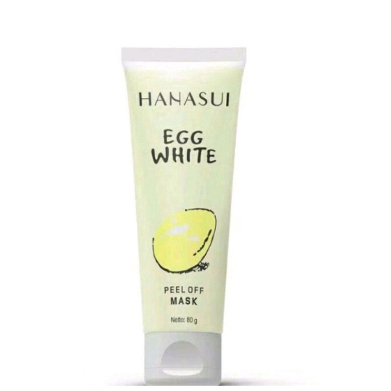 Masker Hanasui Pemutih Kulit Wajah Muka 80gr Peel of Mask Egg Putih Telur Original Asli Murah Termur