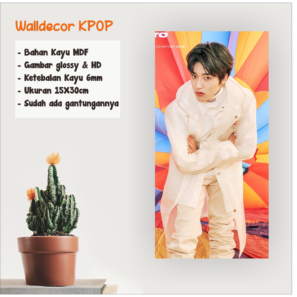 WALLDECOR TREASURE HARUTO UKURAN 15X30 CM WALL DECOR POSTER KAYU HIASAN DINDING KPOP