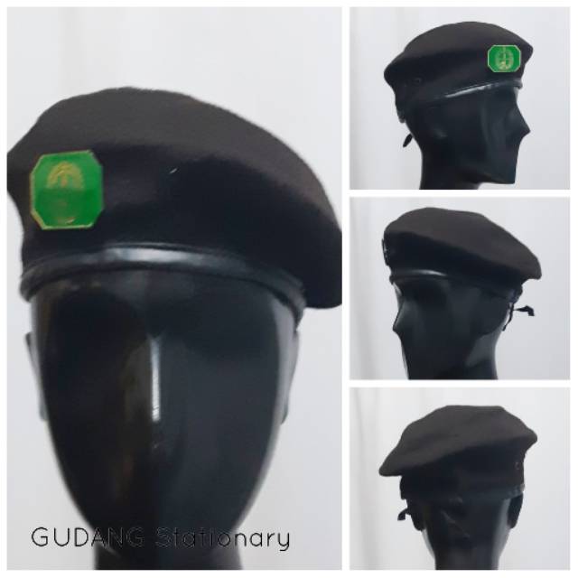 Topi Baret Pramuka Laken + Pin