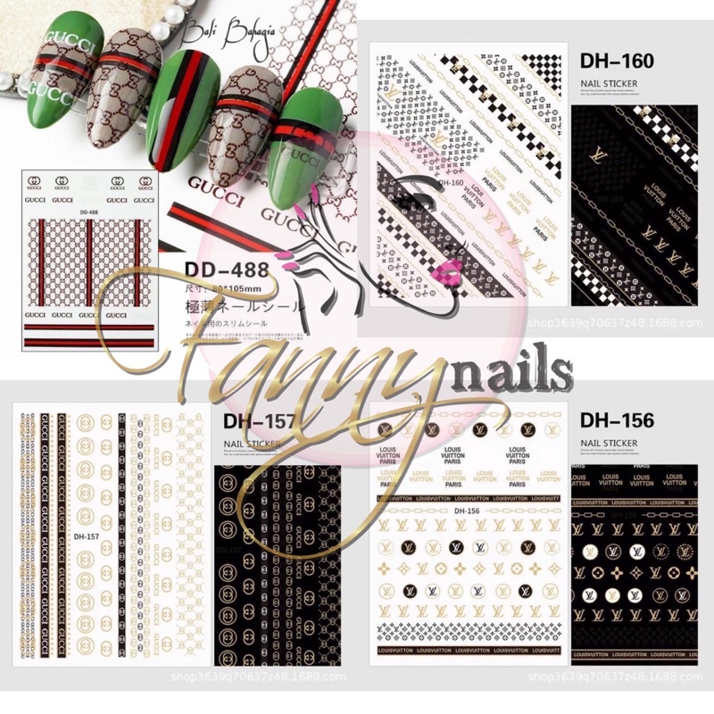 BEST SELLER NAIL STICKER STIKER KUKU MOTIF GARIS LEBAH WATER DECAL NAIL STICKER