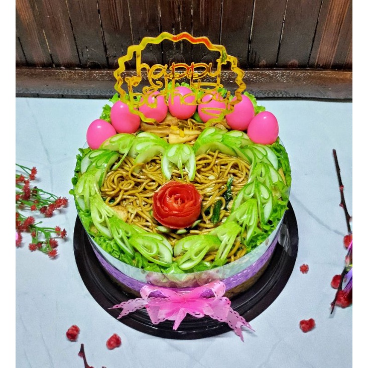 

Cake noodle for 8 portion halal/ Mie ultah / kue ultah/ Mie ulang tahun/ kue mie
