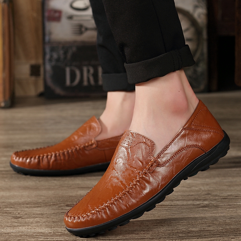  Sepatu  Loafers Bahan Kulit Lembut Ukuran  38 46  Untuk Pria 