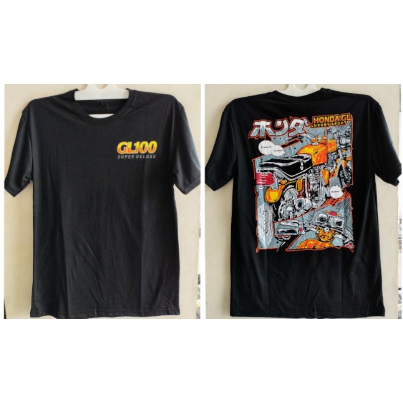 kaos motor Honda GL100 SUPER DELUXE size L MURAH