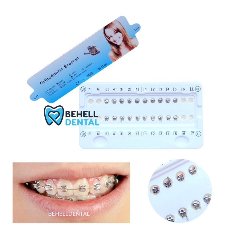 BRACKET BEHEL GIGI PERAWATAN ORTHO METAL ROTH WITH HOOK ON 3 // Kawat Dental Comfort Usa Original // Braket Breket Mim Metalic Perbaikan Gigi Ori Mengkilap