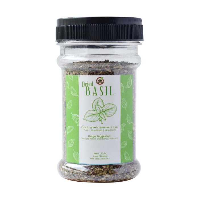 

Fe0Ggg House Of Organix Dried Basil ( Basil Kering ) 20 Gr 75djbfv