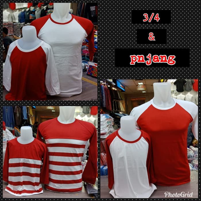KAOS RAGLAN MERAH PUTIH