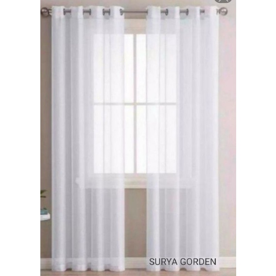 Vitrase gorden semokring/Furring gorden /Daleman gorden/Vitrase polos putih