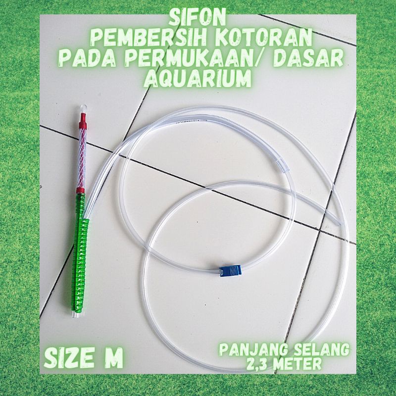 Sifon sipon Aquarium ikan cupang pembersih kotoran pada dasar aquarium solitare size m
