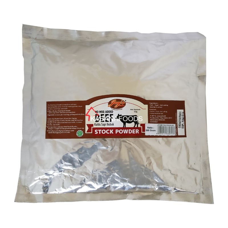 

Bumbu Kaldu Sapi Bubuk Tanpa MSG Jay's Beef Stock Powder No MSG 500g