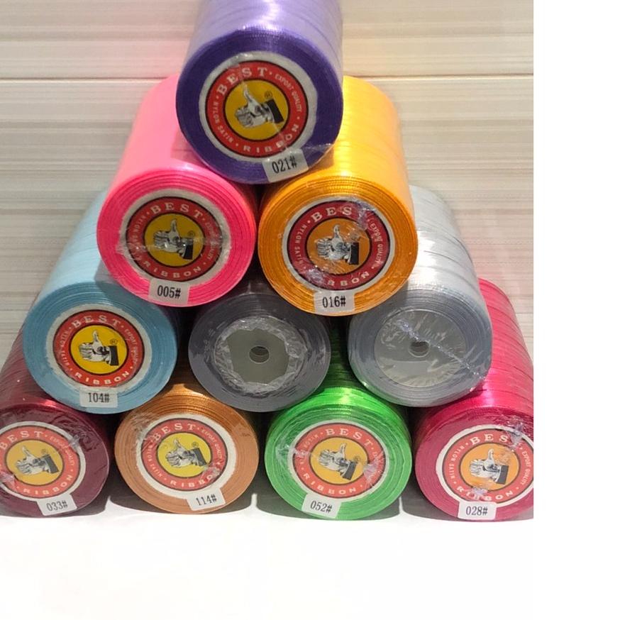 

✰ Pita satin 1/4” / Pita bahan 0.6 cm isi 20 roll Satin Ribbon ☏