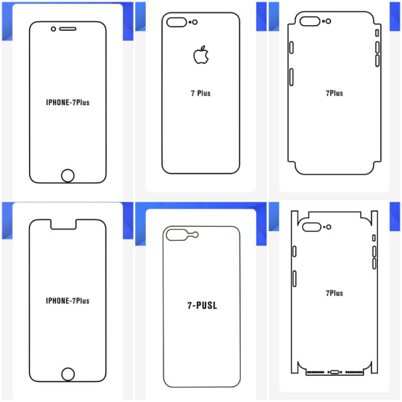 Hardwear Hydrogel Bening/Matte Depan Belakang iPhone 7 8 7+ 8 Plus Front+Back Kualitas Terbaik