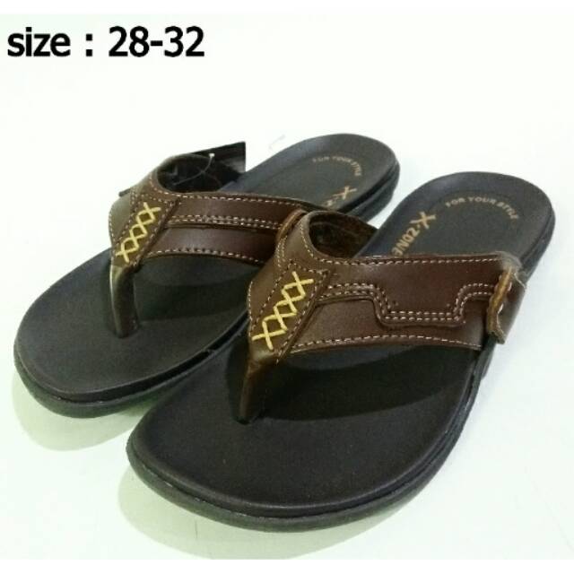 Sandal anak cowok japit xzone japit anak termurah warna espresso sandal japit jepit anak tanggung