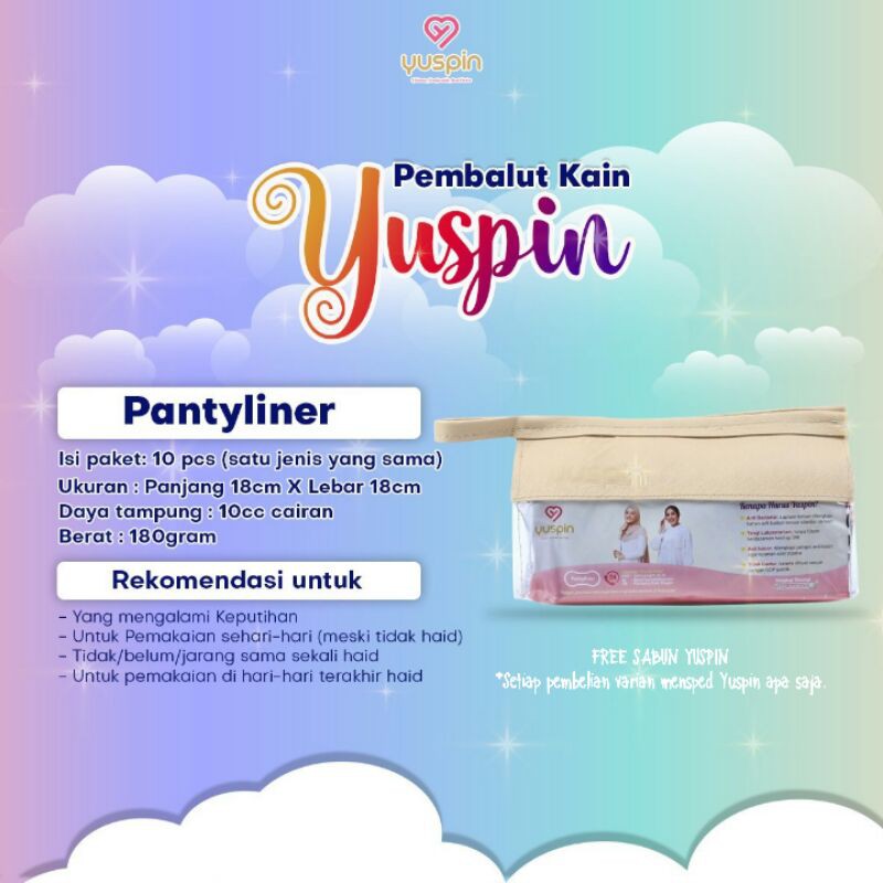 [FREE SABUN YUSPIN] YUSPIN PANTYLINER USE // PEMBALUT KAIN YUSPIN