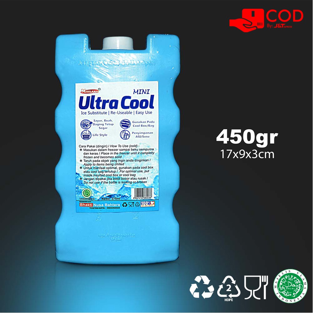 Ice Gel Ultracool Ice Blue Ultra Cool Ice Gel 450 Gr Ice Pack Shopee Indonesia