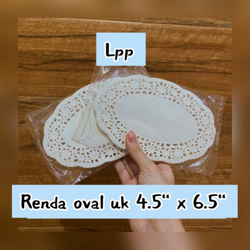 

Kertas Doyleys Oval White uk 4.5" x 6.5" = 11 x 16.5 cm [ 100 pcs ]