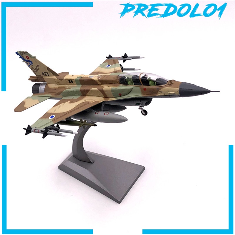 Predolo1 Mainan Simulasi Pesawat Tempur F-16I Skala 1: 72 Untuk Hadiah Ulang Tahun