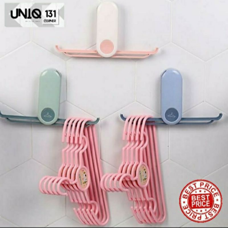 Tempat gantungan baju hanger holder jemuran rapih hemat tempat tampilan minimalis