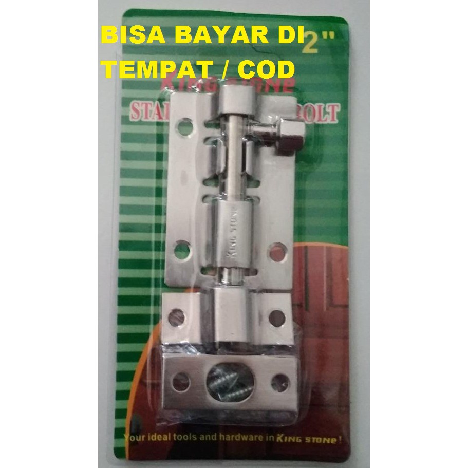 GRENDEL KING STONE 2"/ SELOT PINTU RUMAH / GRENDEL PINTU RUMAH