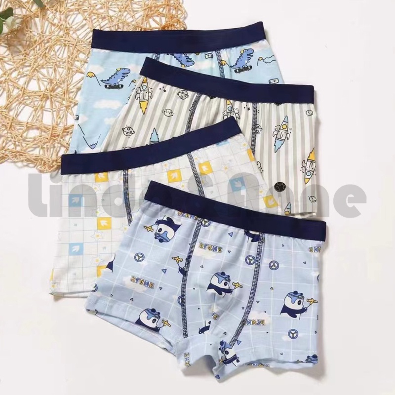 Celana Dalam Anak Laki-Laki Model Boxer Full Motif Murah - CD Boxer Anak Import