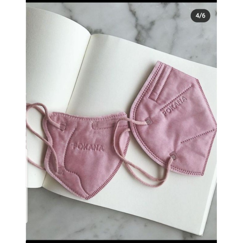 COUPLE  MASKER POKANA KN95 NUDE PINK ADULT N KIDS ISI 2 PCS