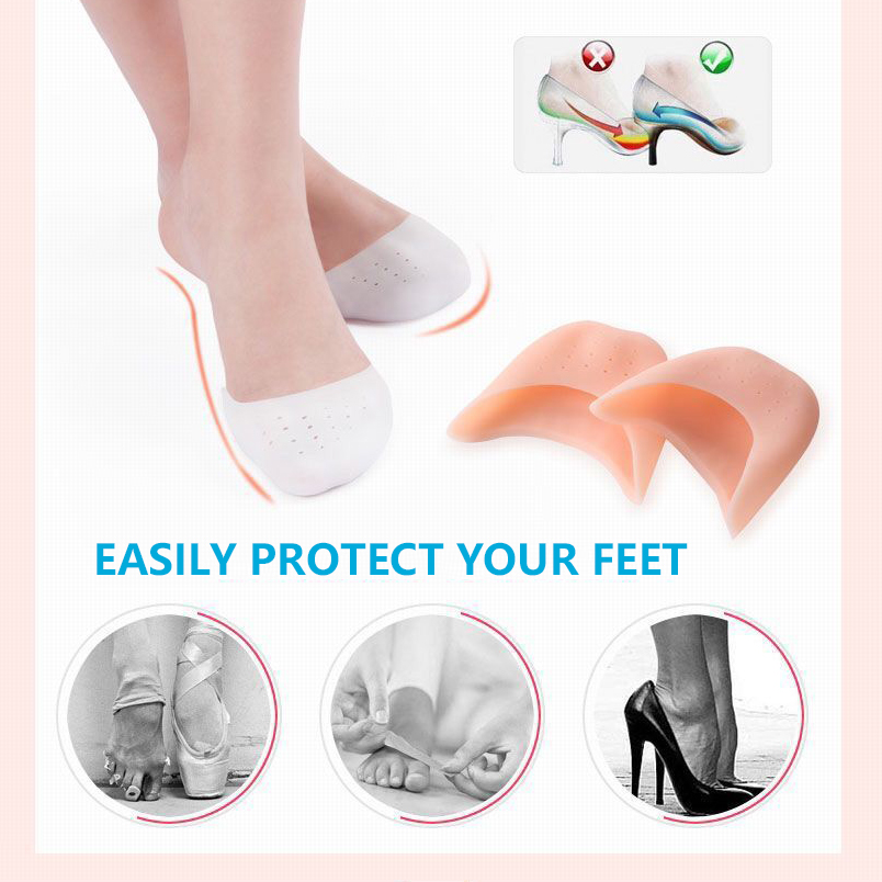 Silicone Gel Dance Point Pads untuk Ballet Dancing Toe Kaki Depan Pad Sepatu Sol Sisipkan 1 Pasang