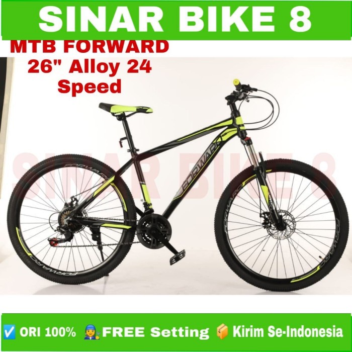 Sepeda Gunung Ukuran 26 Inch MTB FORWARD  Frame Alloy 24 Speed