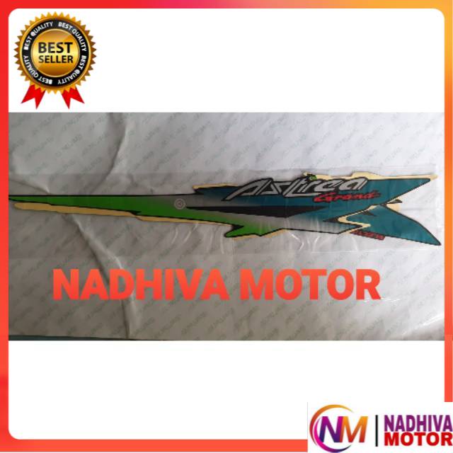 Stiker sticker striping lis les body honda astrea grand 95 hijau