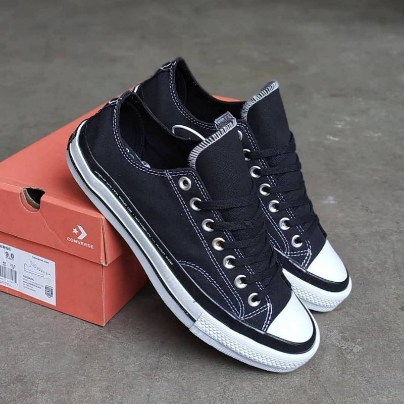 COD CONVERSE 70S LOW MONCLER X FRAGMENT BLACK WHITE EGRET