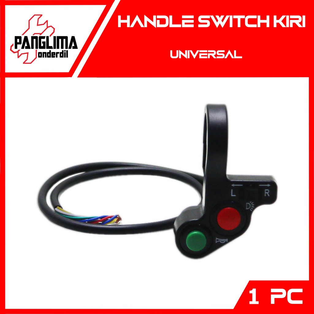 Handel Switch Kiri-Left Universal-Semua Jenis Motor Handle-Hendle-Hendel-Holder Saklar Lampu Depan Dim-Sen-Sein-Klakson