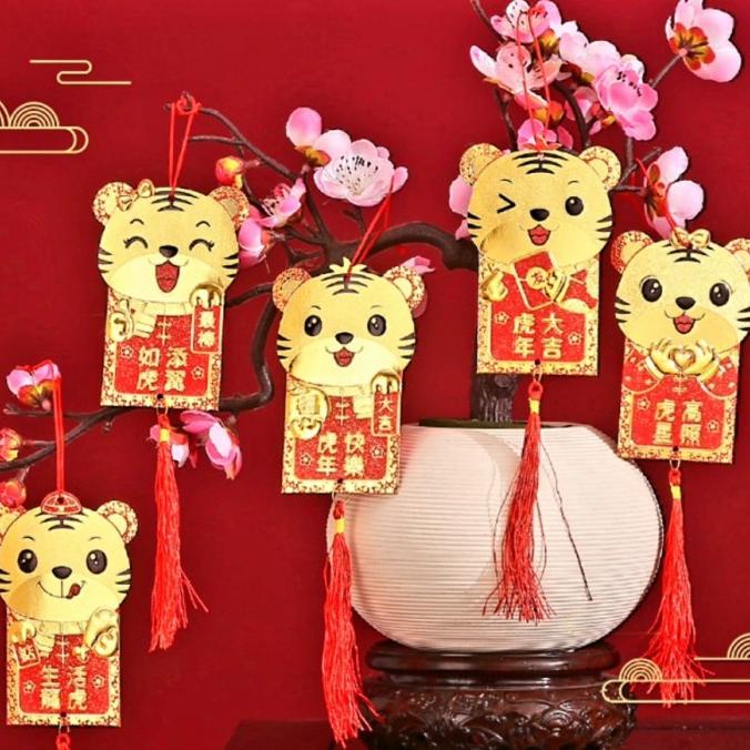 

(BISA COD) Angpao Imlek/aksesoris imlek 6610/6611 Angpao Tebal Babi 2019 Ampao