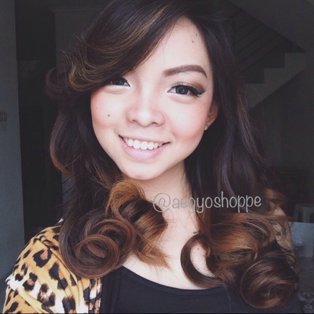 321 Hairclip korean biglayer bottom curly 40cm