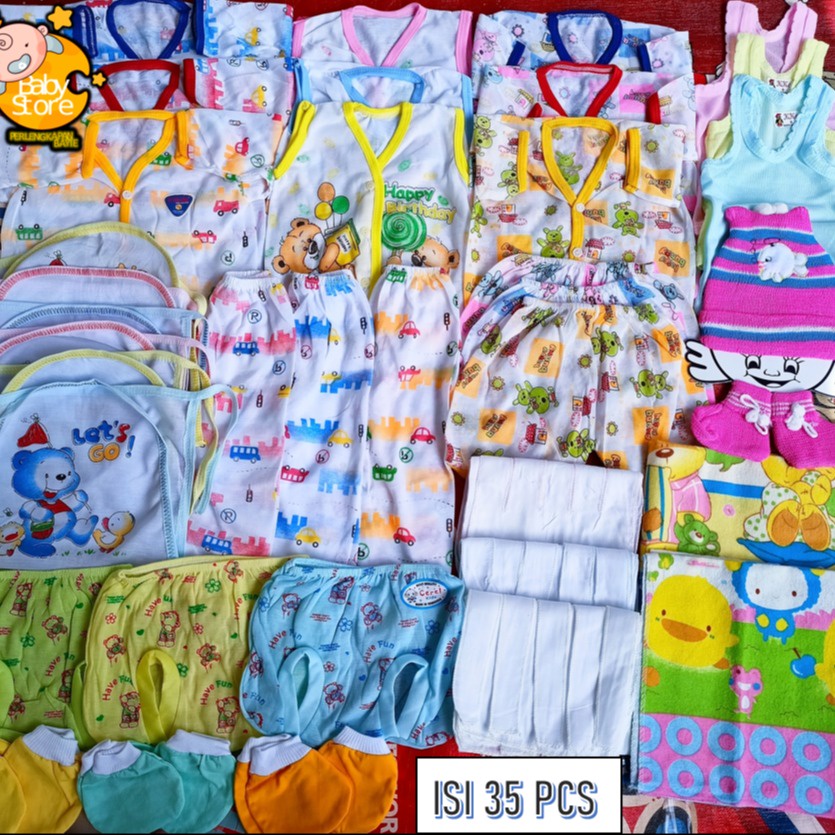 GIBRANS GROSIR JEANS JAKARTA - Perlengkapan Bayi Baru Lahir / Paket Lengkap Bayi / Kado Lahiran Bayi-Paket STLN 35 UNISEX