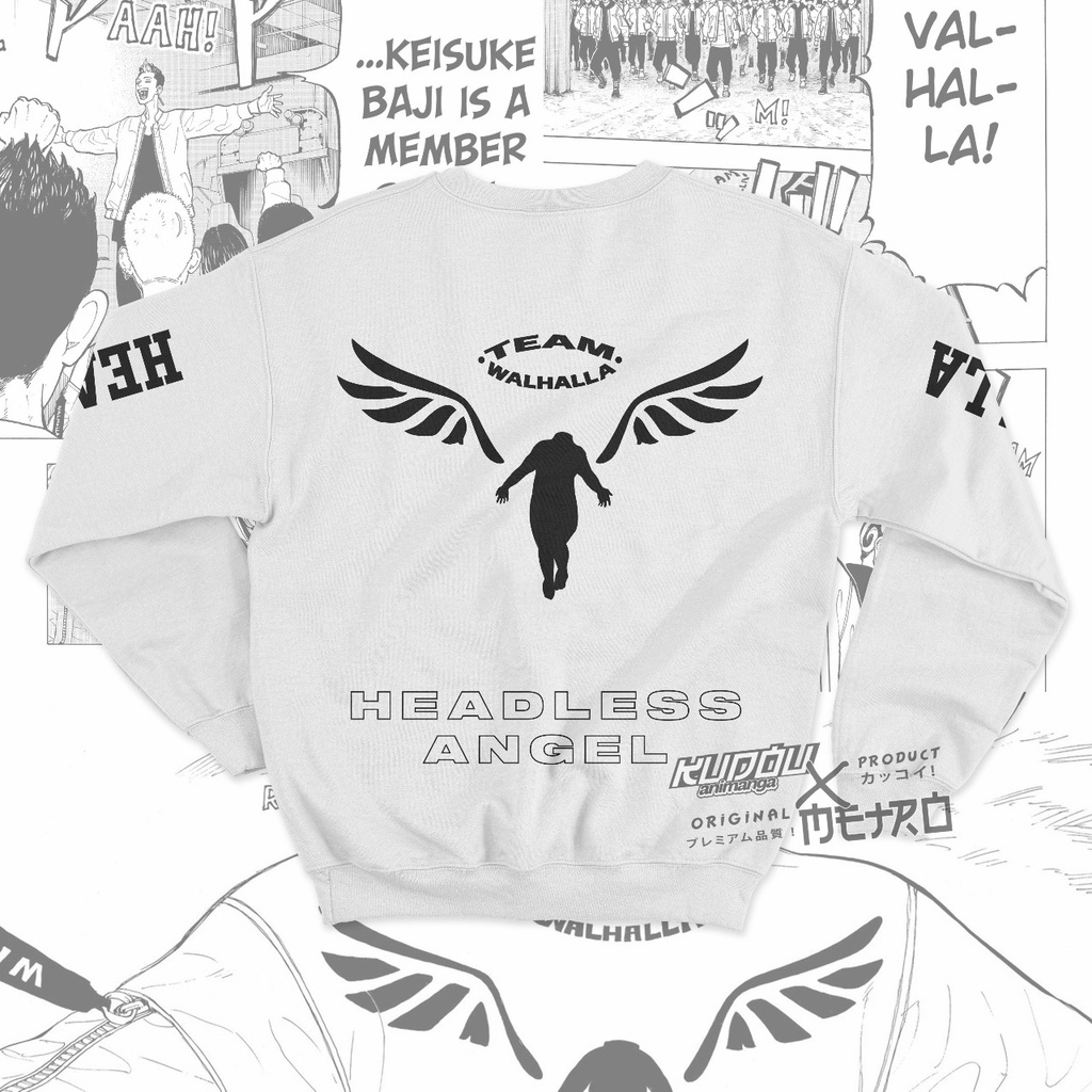 Crewneck Team Valhalla Tokyo Manji Anime Tokyo Revengers Manga Premium Unisex