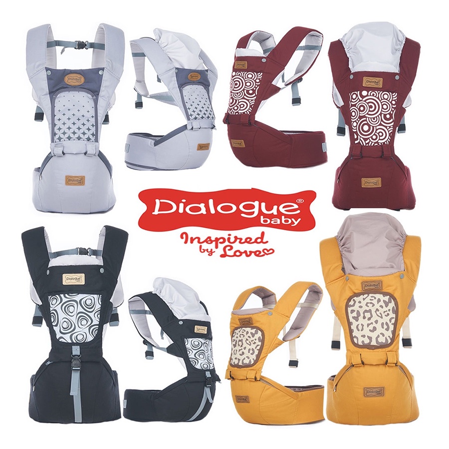 Gendongan Hipseat 7in1 Position Dialogue Baby Glazy Champion Sparkle Leon Series DGG 1030 1031 1032 1033 Gendongan Bayi