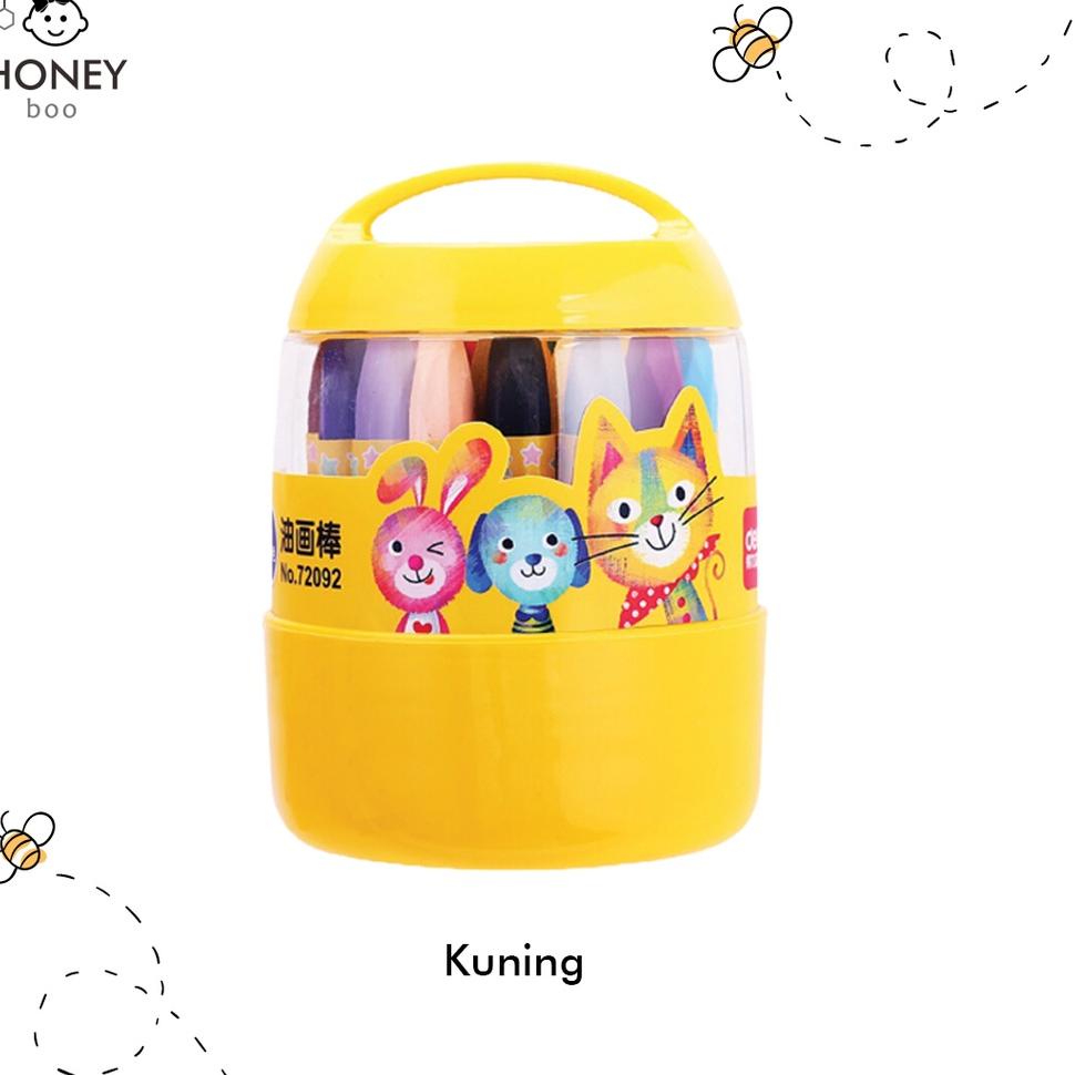 

(B4A4) Honey Boo - Crayon Anak Mewarnai 24 Warna Krayon Oil Pastel Desain Barrel //Lagi@viral