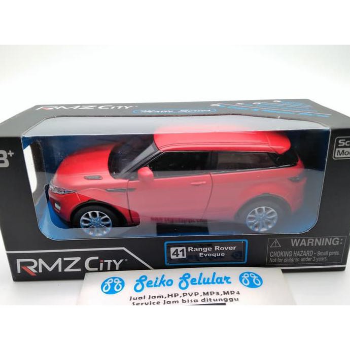 Miniatur Mobil Range Rover Evoque Merah Matte Series Rmz City Range Fw - Termurah 