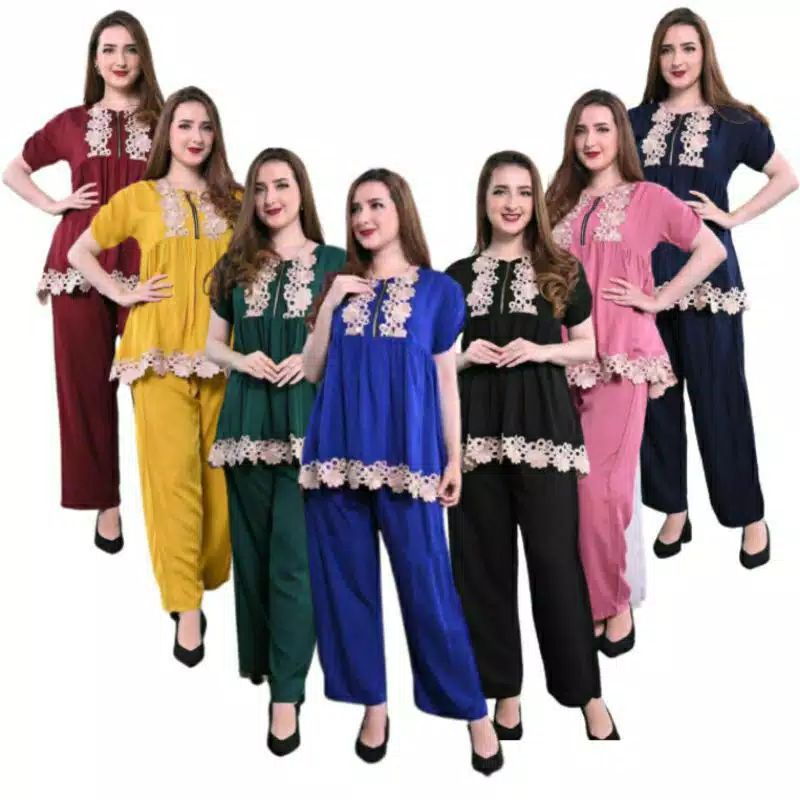 setelan arab cp renda daster panjang arab terbaru brokat