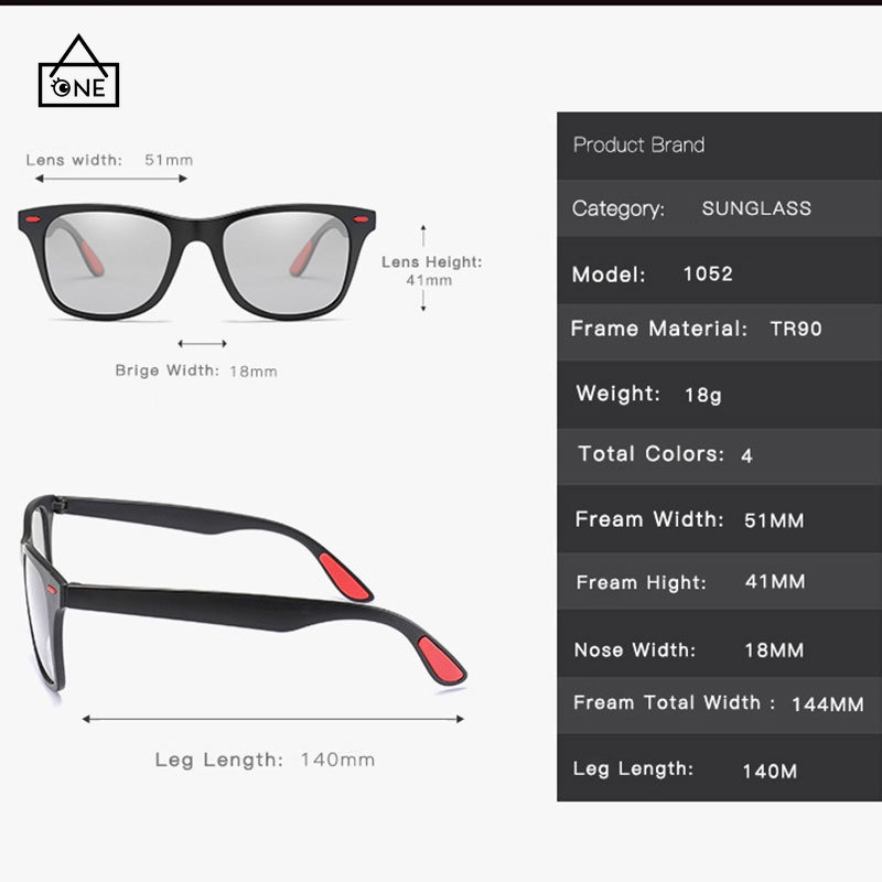 COD❤Kacamata Mengemudi Terpolarisasi Unisex Cool Square Shading Sun Glasses Naik Sepeda A one