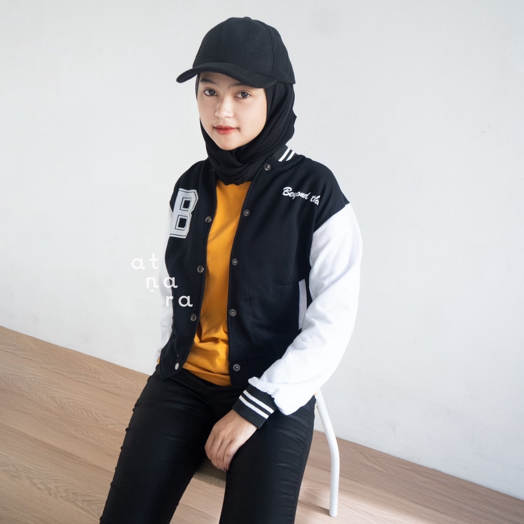 Nara Grosir -  B Beyond The Baseball Jaket l Jaket Varsity Pria dan Wanita