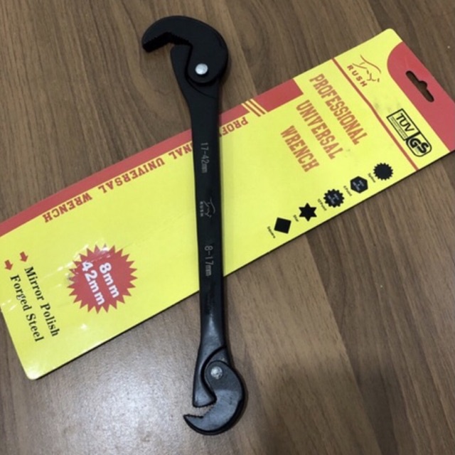 RUSH hitam 8mm x 42mm kunci SERBA GUNA Kunci ring pas serba guna multi fungsi 8 - 42 mili multipurpo