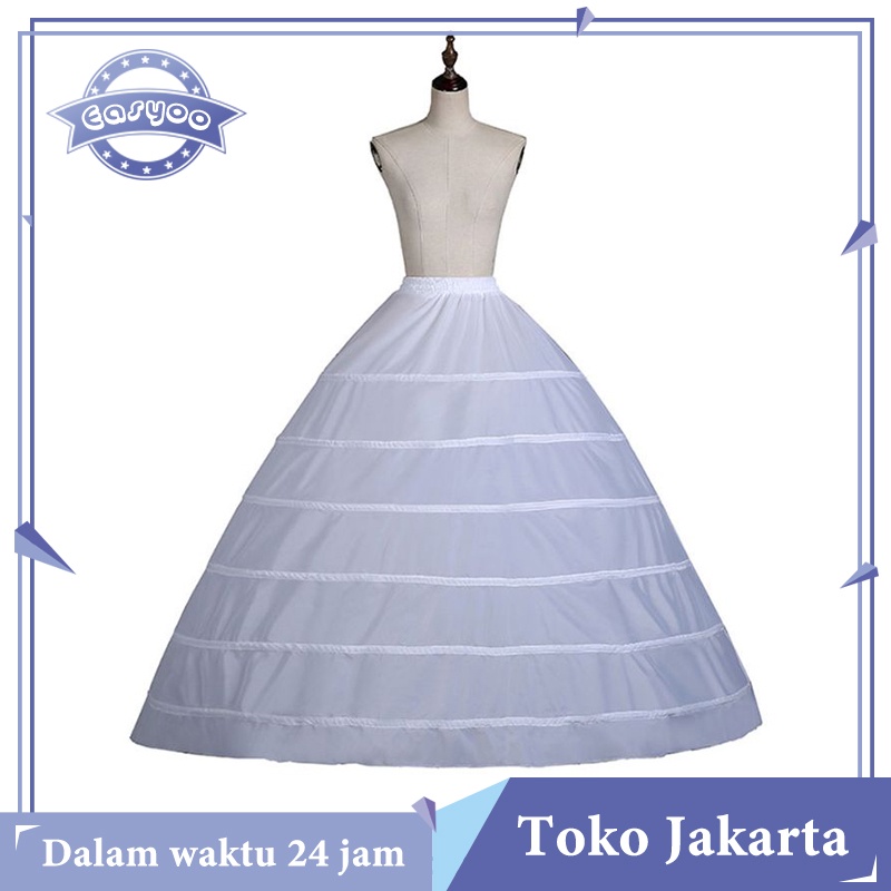 Gaun Pengantin Peticoat Ring 6laps Gaun kebaya Pengantin Terlaris Petticoat 3laps Petticoat Lolita Pendek