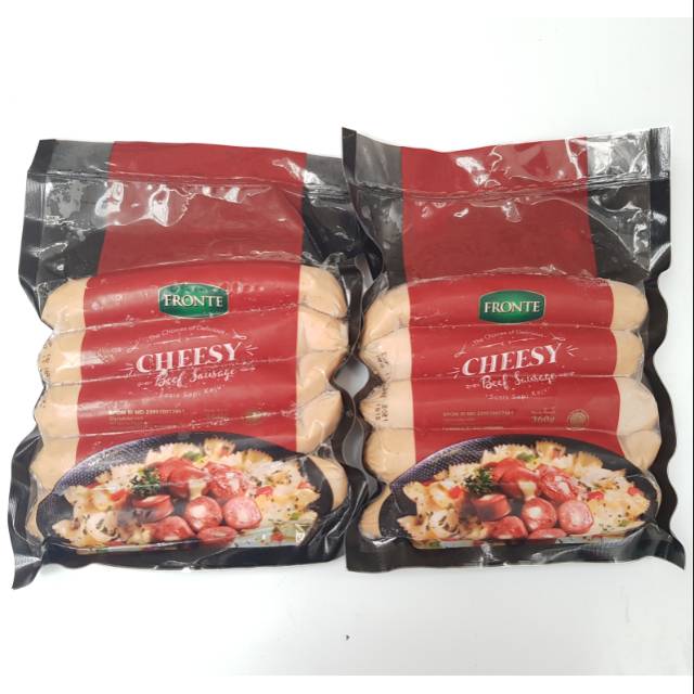 Fronte Cheesy Beef Sausage 360gr Premium Quality - Sosis Sapi keju
