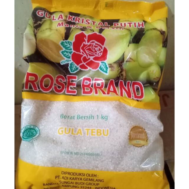 Gula Pasir/ Gula Tebu Kuning 1kg Rose Brand | Shopee Indonesia