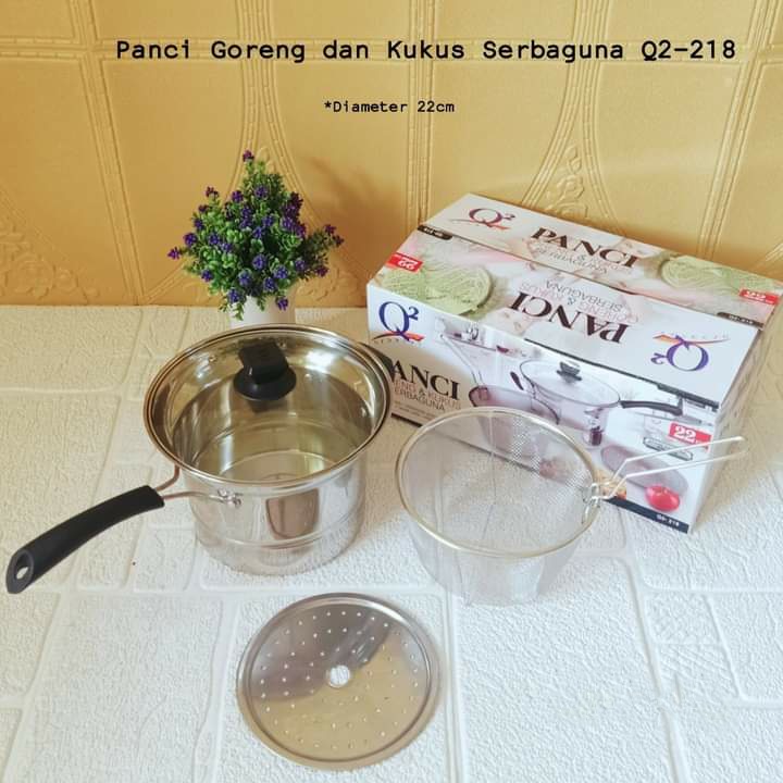 PANCI STEAMER DEEP FRYER FRIED HIGH POT PANCI KUKUSAN PENGGORENGAN GORENG KUKUS PANCI MIE 22CM / PANCI Q2-218 / Q2 218