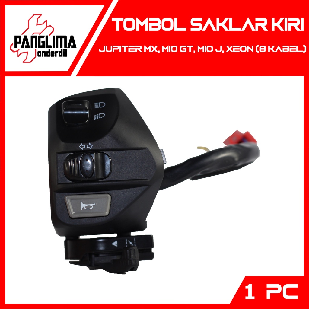 Handel Switch Kiri-Left Jupiter MX &amp; Mio GT &amp; Mio J &amp; Xeon-8 Kabel Handle-Hendle-Hendel-Holder Saklar Lampu Depan Dim-Sen-Sein-Klakson