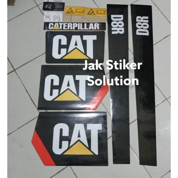 Stiker dozer Cat D8R  Sticker Alat Berat