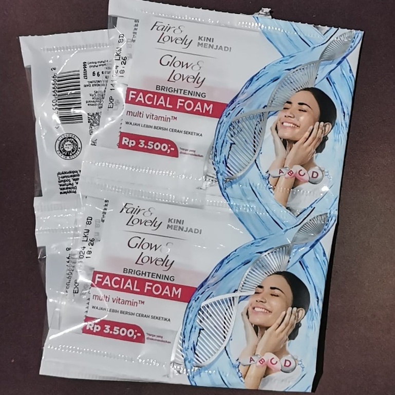 Jual [ Chekout Rp1000 ] MULTIPRO88 FAIR & LOVELY GLOW LOVELY VITAMIN C FACIAL FOAM SACHET 9gr