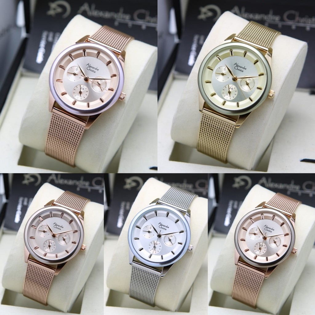 JAM TANGAN WANITA ALEXANDRE CHRISTIE AC 2936 / AC2936 RANTAI PASIR ORIGINAL