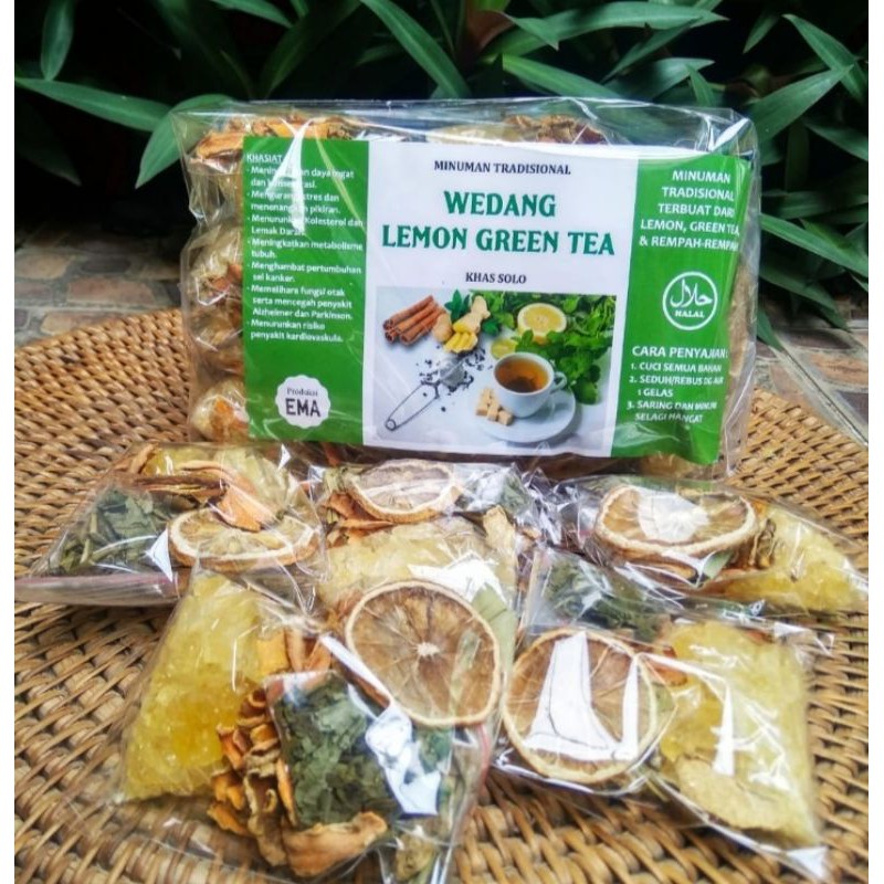 

Wedang Lemon Green tea by EMA Solo || Harga 1 pack isi 10 bungkus